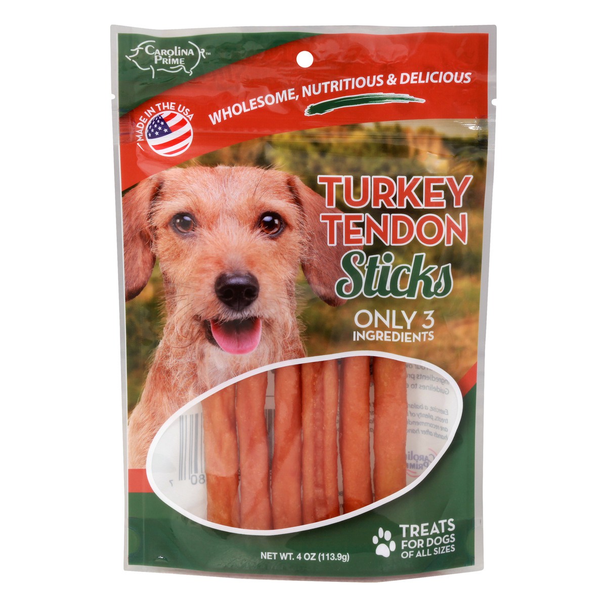 slide 5 of 12, Carolina Prime All Sizes Sticks Turkey Tendon Treats for Dogs 4 oz, 4 oz