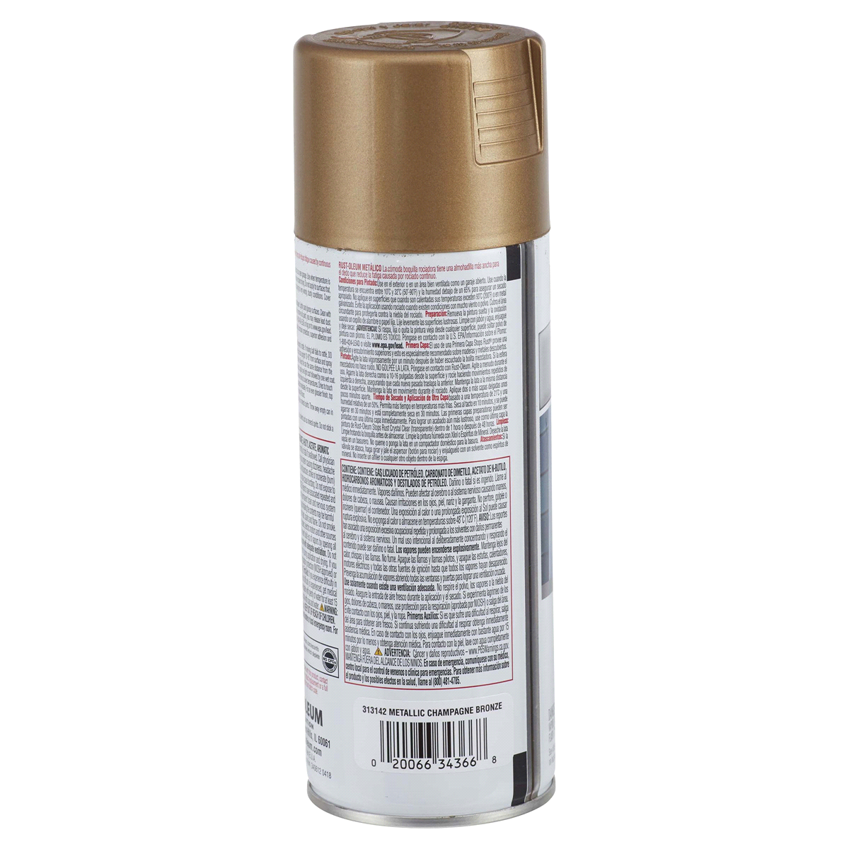 slide 7 of 9, Rust-Oleum Stops Rust Protective Metallic Finish Spray Paint - 313142, Champagne Bronze, 11 oz