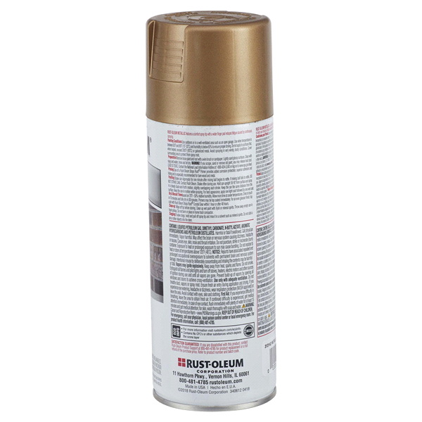 slide 6 of 9, Rust-Oleum Stops Rust Protective Metallic Finish Spray Paint - 313142, Champagne Bronze, 11 oz