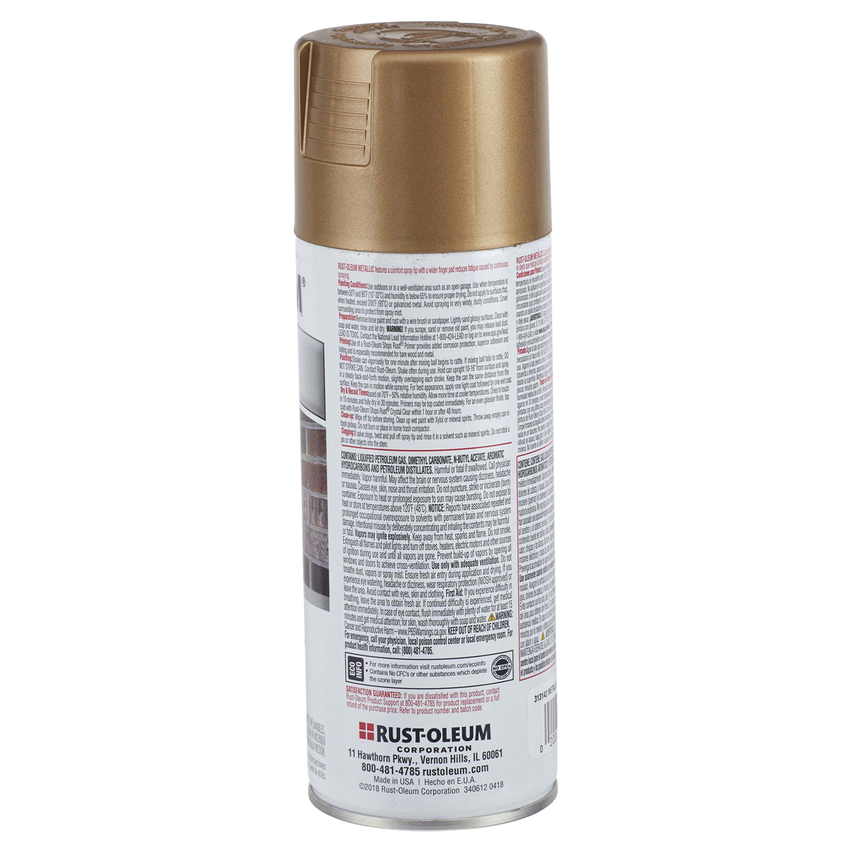 slide 4 of 9, Rust-Oleum Stops Rust Protective Metallic Finish Spray Paint - 313142, Champagne Bronze, 11 oz