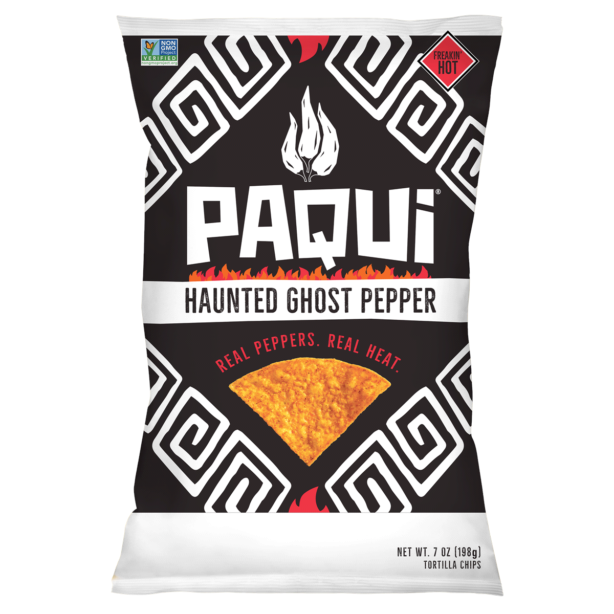 slide 1 of 1, Paqui Freakin' Hot Haunted Ghost Pepper Tortilla Chips 7 oz, 7 oz