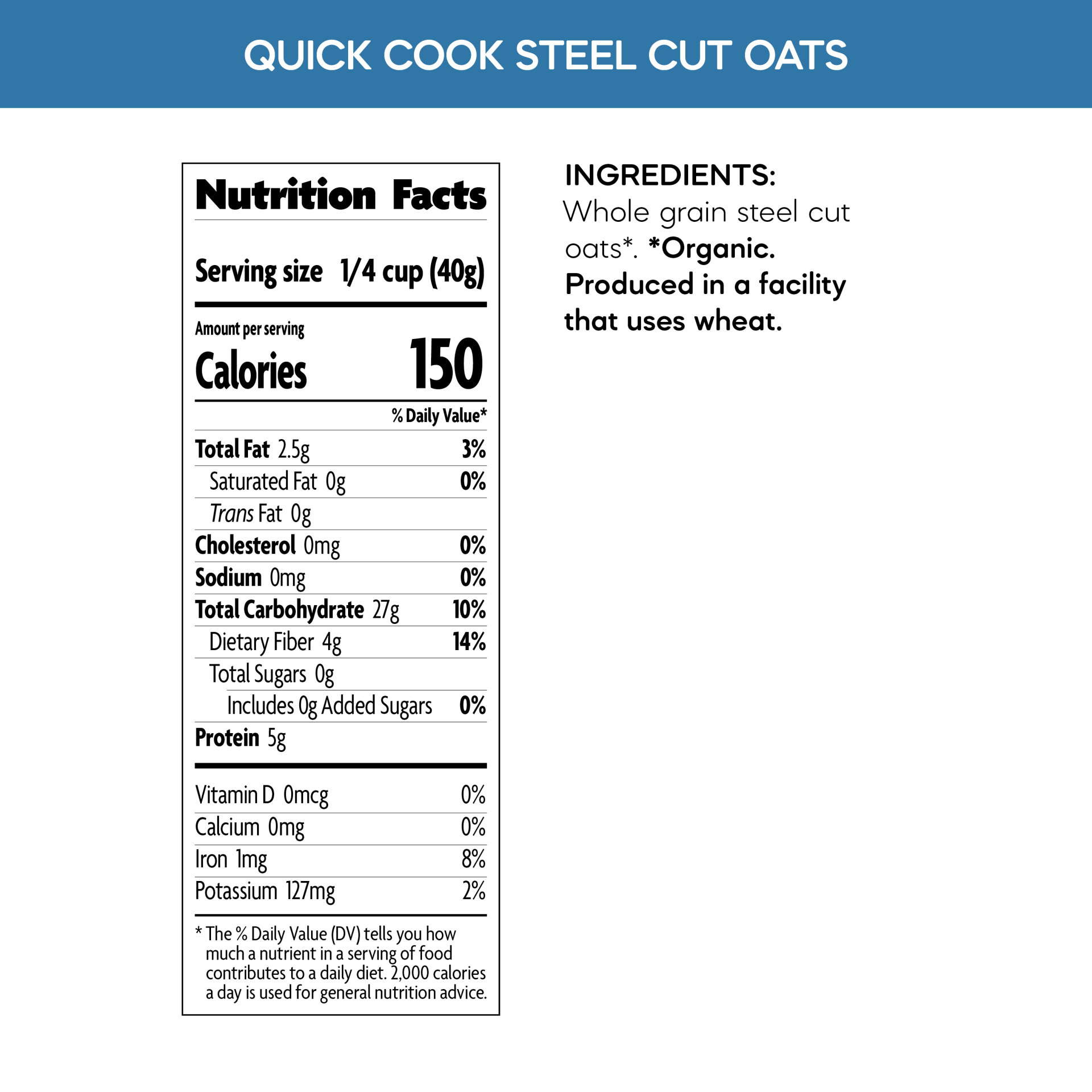 slide 6 of 6, Nature's Path Organic Quick Cook Steel Cut Oatmeal, 11.3 oz