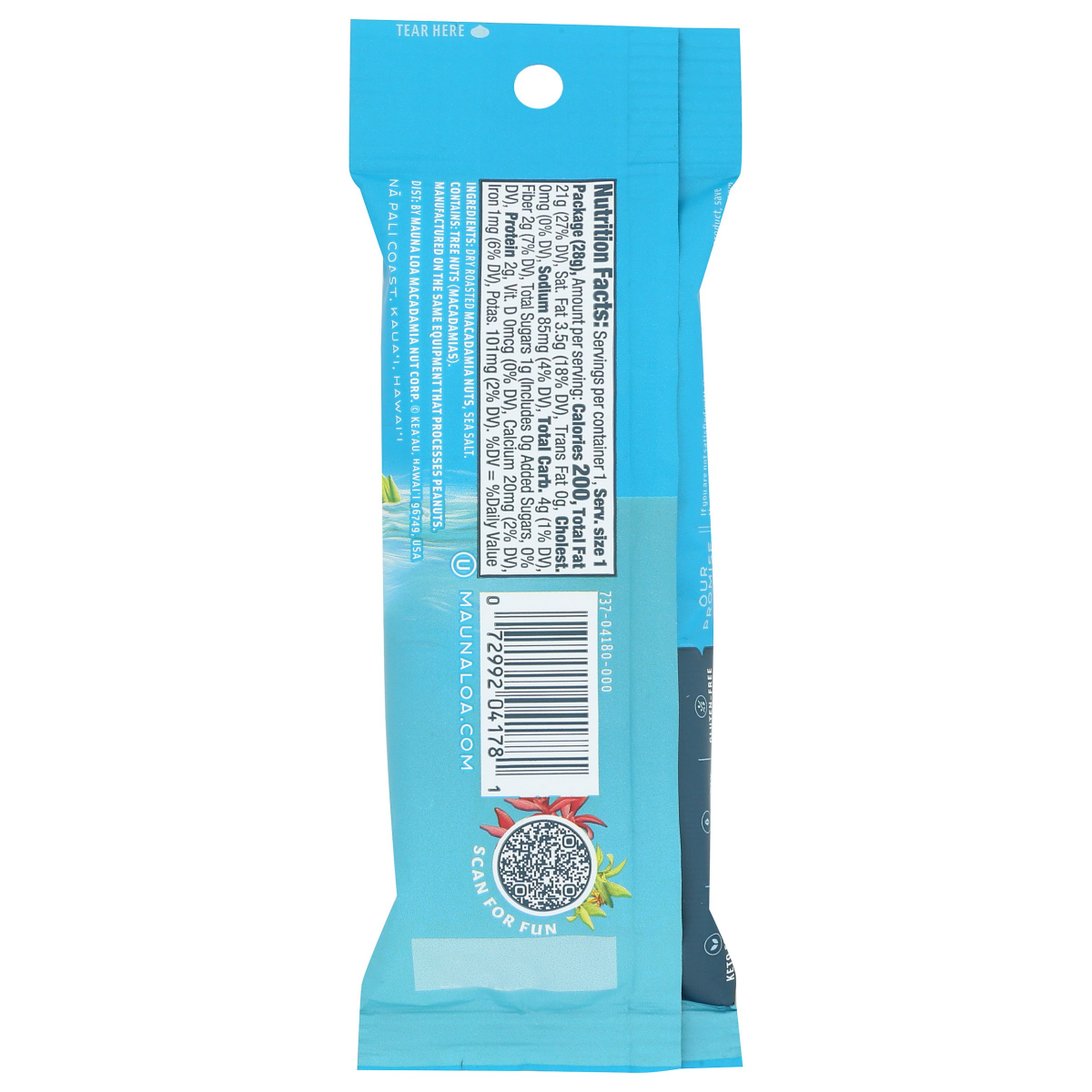 slide 2 of 2, Mauna Loa Dry Roasted Sea Salt Macadamias 1 oz, 1 oz