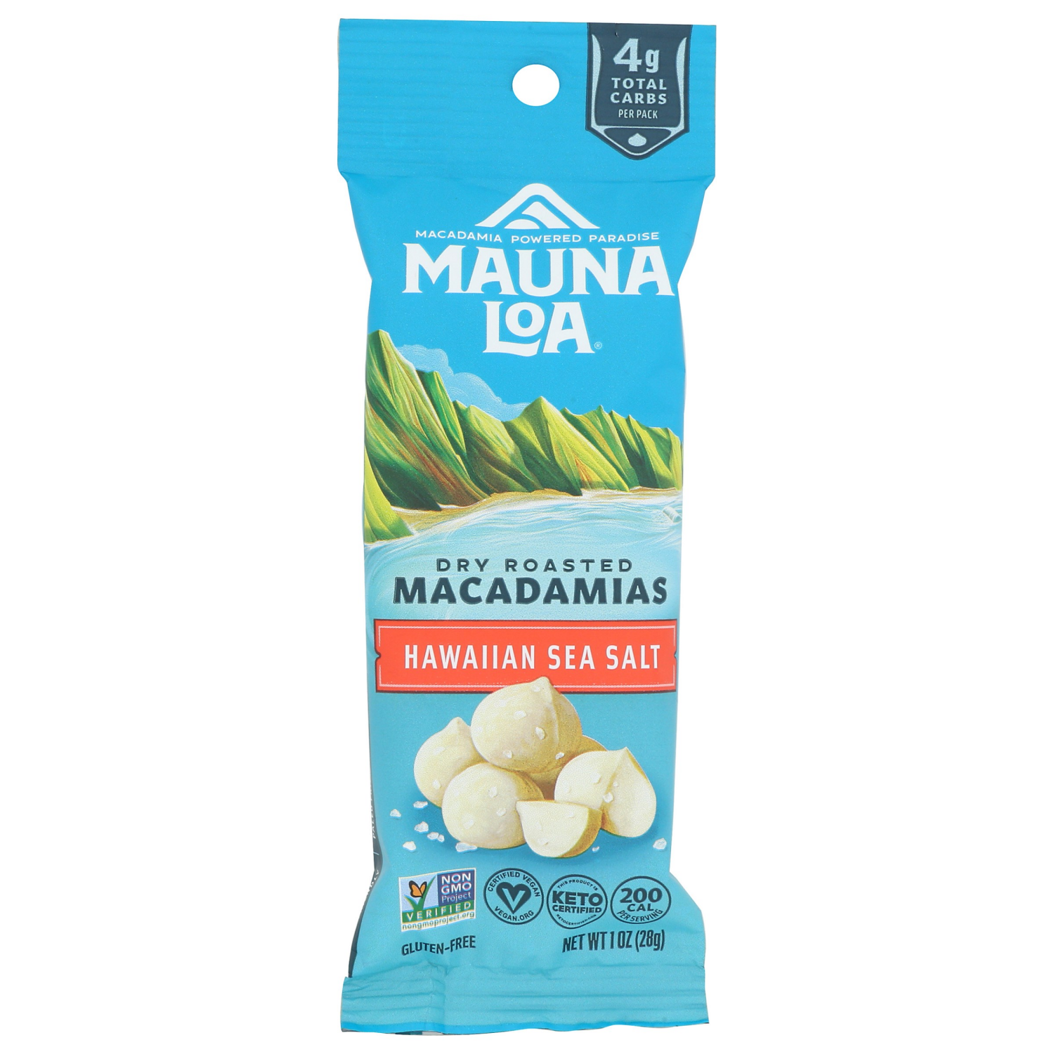 slide 1 of 2, Mauna Loa Dry Roasted Sea Salt Macadamias 1 oz, 1 oz