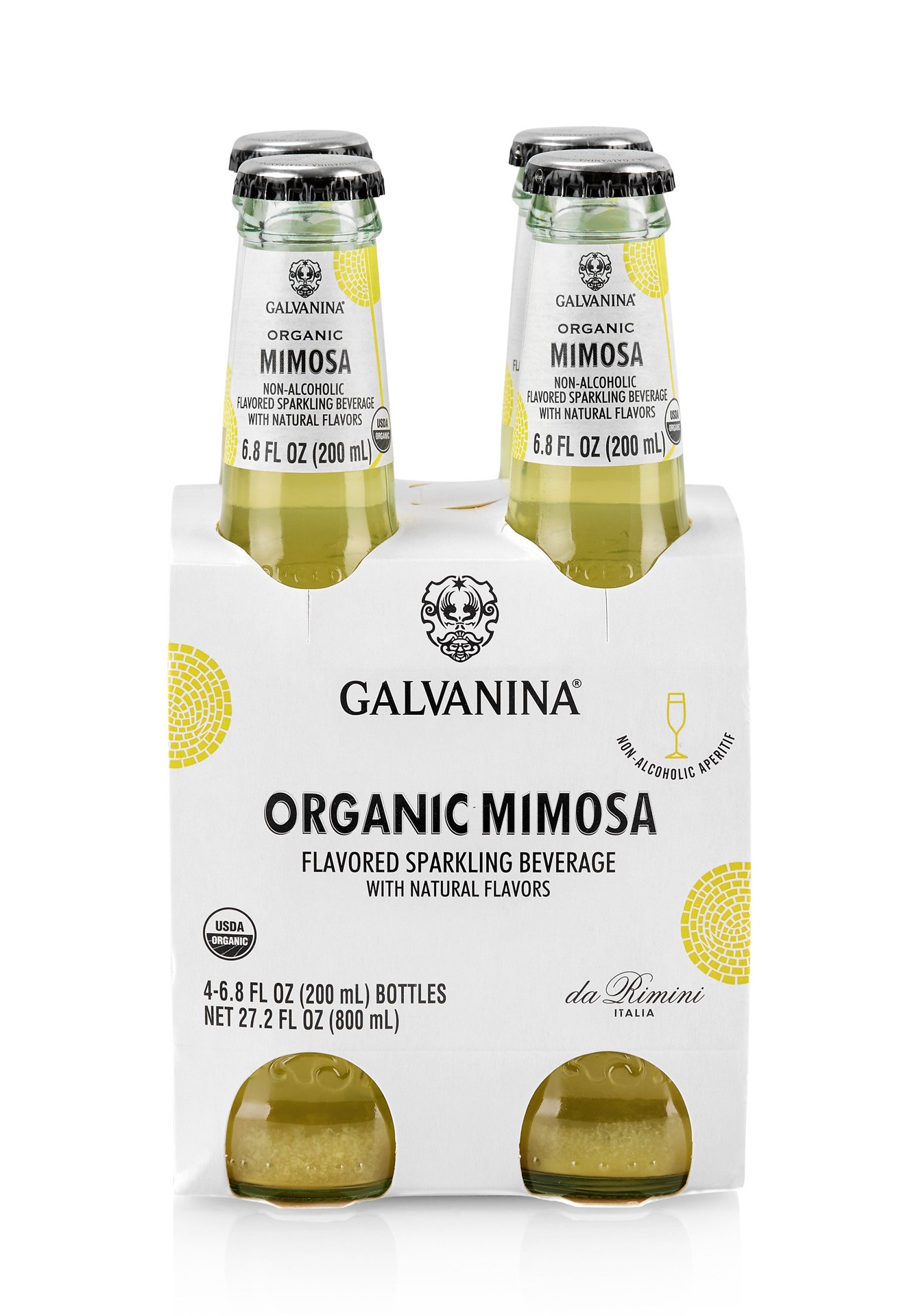 slide 1 of 1, Galvanina Organic Mimosa 4 pk Bottles, 6.8 oz