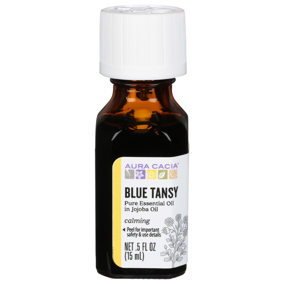 slide 1 of 9, Aura Cacia Calming Blue Tansy Pure Essential Oil in Jojoba Oil 0.5 fl oz, 0.5 fl oz