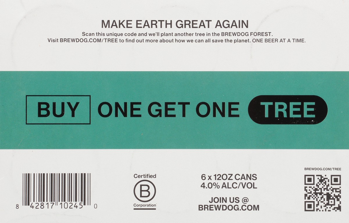 slide 10 of 12, BrewDog Hazy IPA Light Speed Beer 6 - 12 oz Cans, 