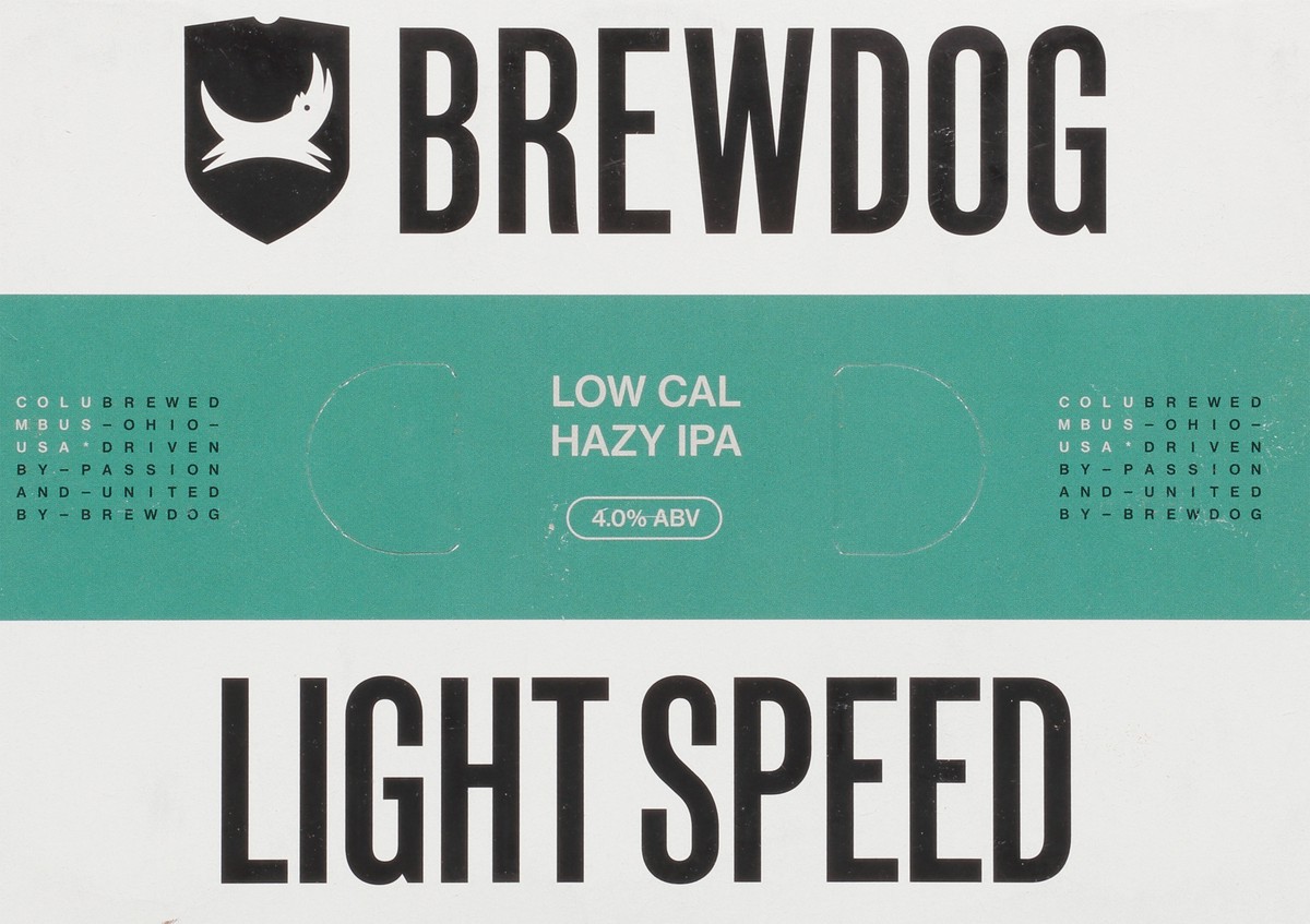 slide 12 of 12, BrewDog Hazy IPA Light Speed Beer 6 - 12 oz Cans, 