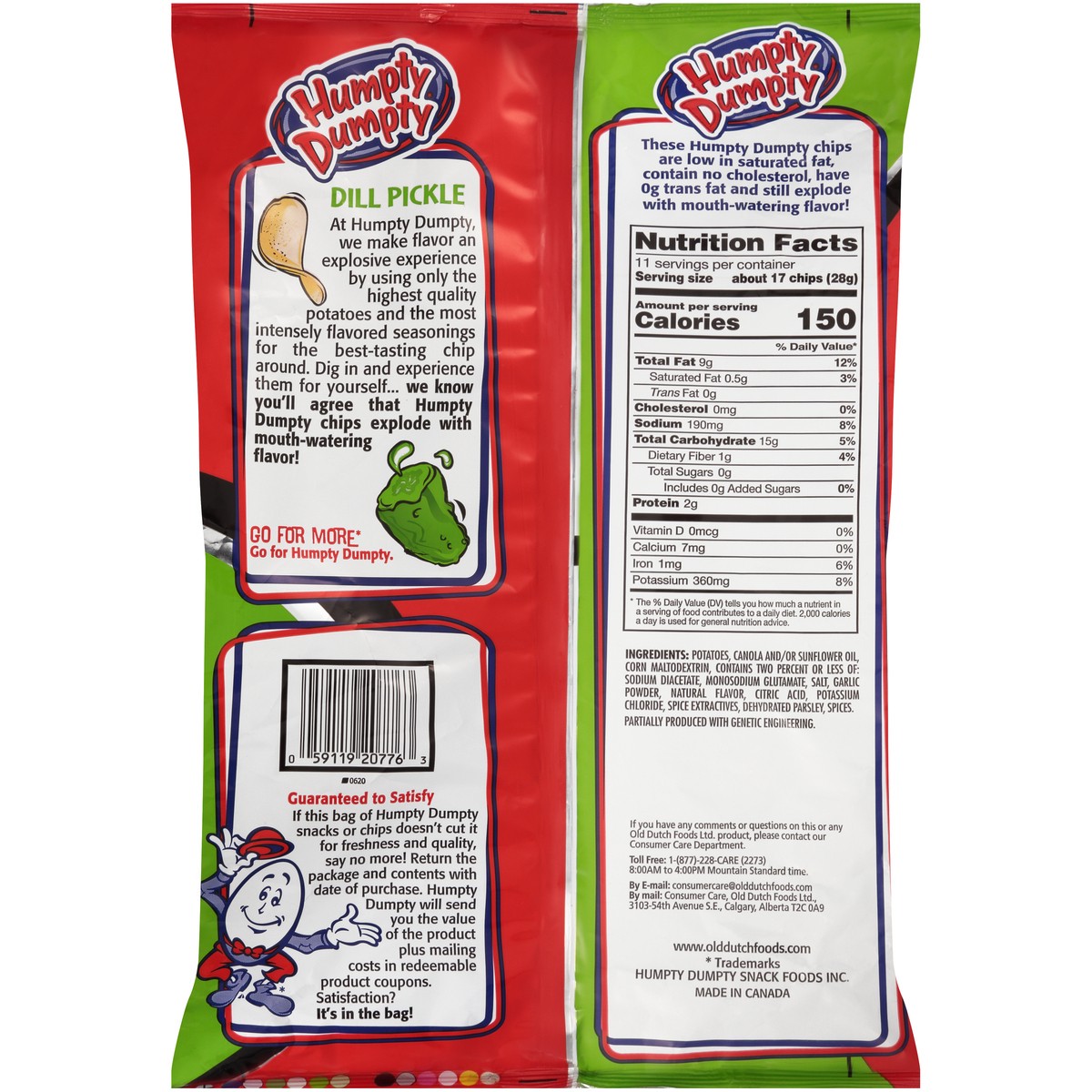 slide 2 of 9, Humpty Dumpty Dill Pickle Potato Chips 11 oz. Bag, 11 oz