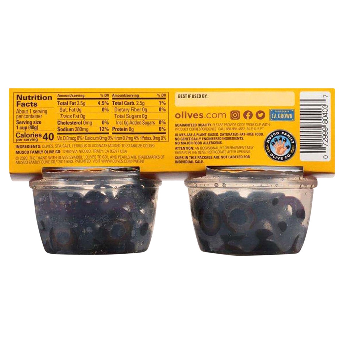 slide 3 of 5, Pearls Olives to Go Sliced Ripe Olives 4 - 1.4 oz Cups, 4 ct