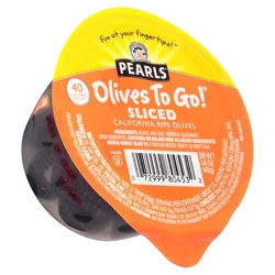 Pearls Olives To Go! Sliced California Ripe Olives - 1.4 oz