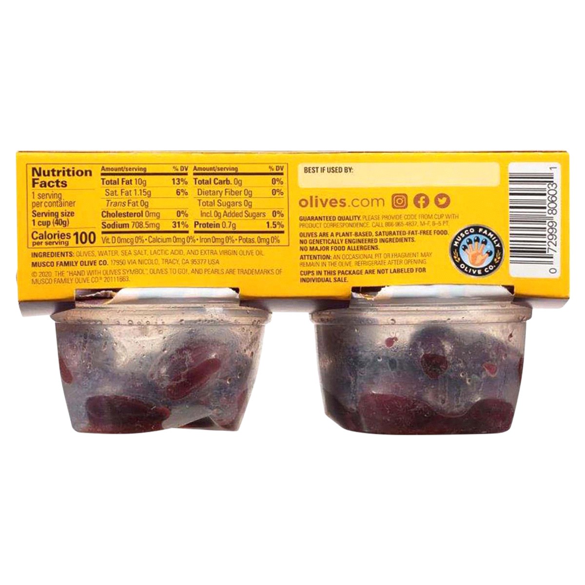 slide 2 of 2, Pearls Olives to Go! Pitted Greek Kalamata Olives 4 - 1.4 oz Cups, 4 ct