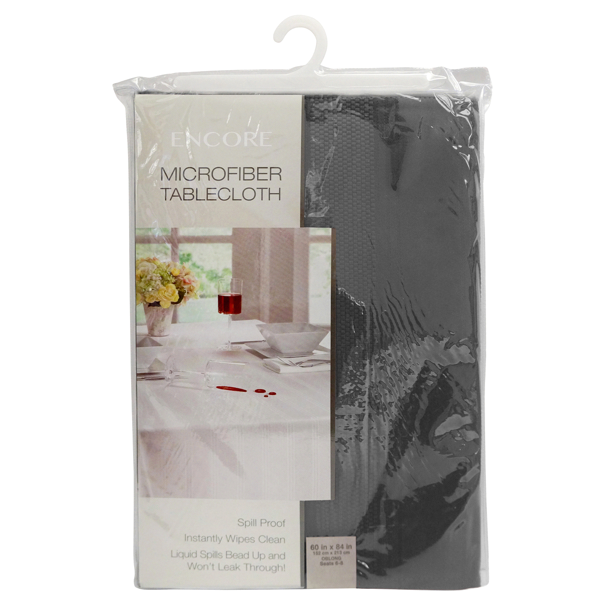 slide 1 of 1, Encore Tablecloth Slate 60x102, 1 ct