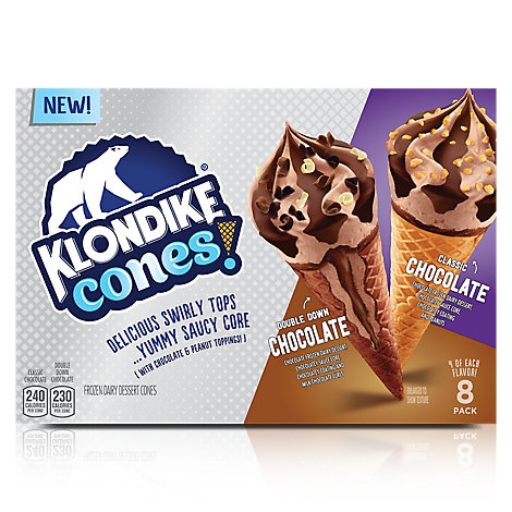slide 1 of 1, Klondike Ice Cream Chocolate Double Chocolate, 8 ct