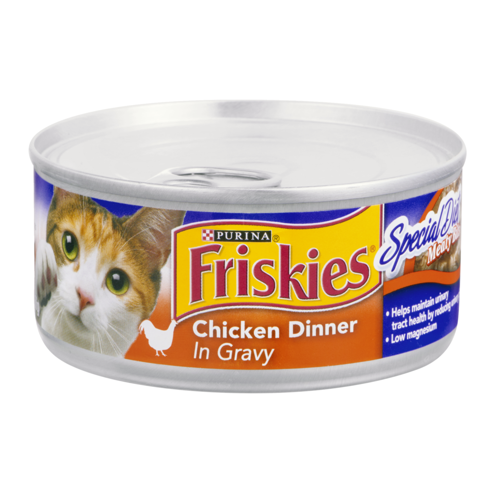 slide 1 of 1, Purina Friskies Special Diet Meaty Bits Chicken Dinner in Gravy Cat Food, 5.5 oz