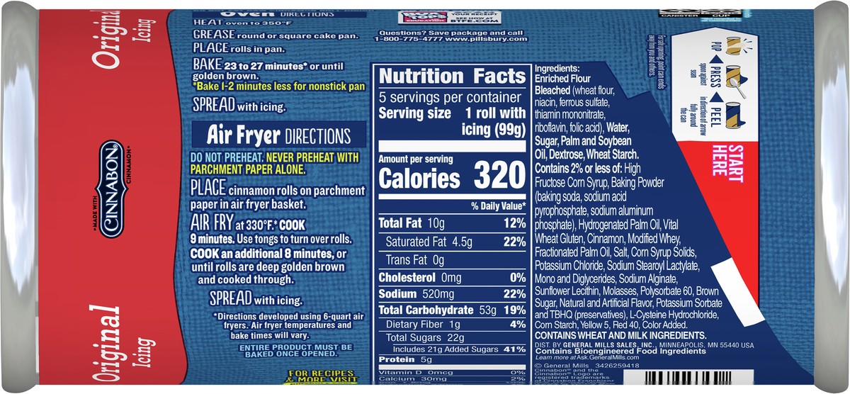 slide 2 of 9, Grands! Cinnamon Rolls with Cinnabon Cinnamon and Original Icing, Refrigerated Canned Pastry Dough, 5 ct., 17.5 oz., 5 ct