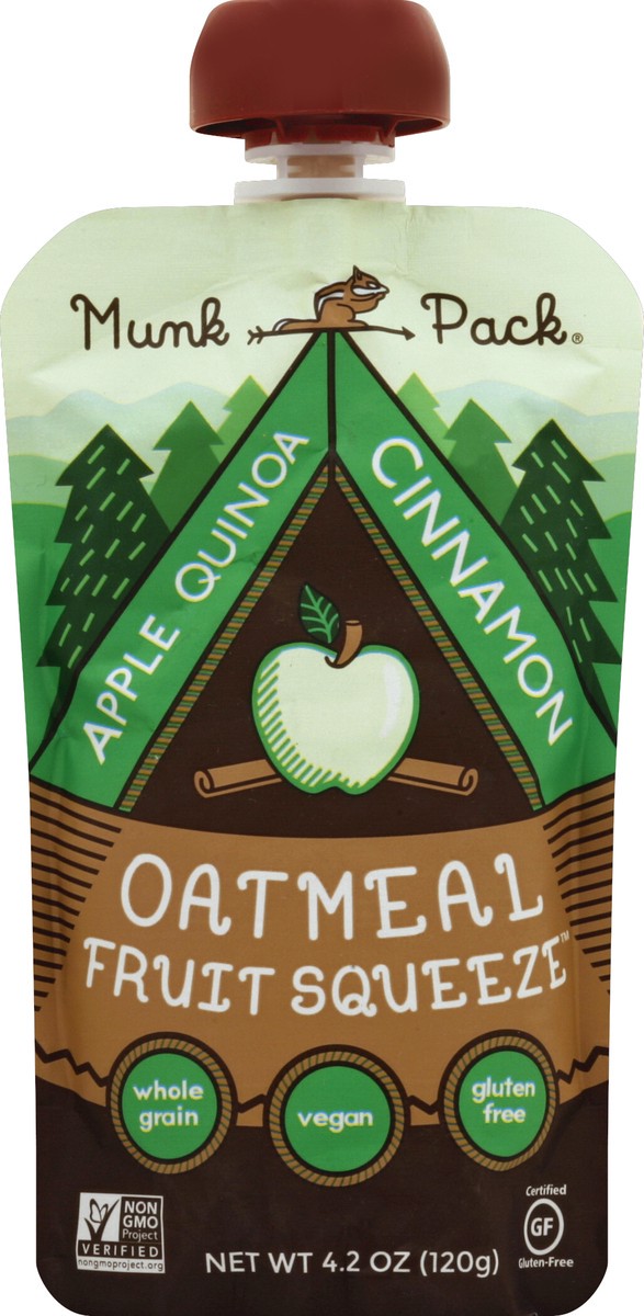 slide 2 of 2, Munk Pack Apple Quinoa Cinnamon Oatmeal Fruit Squeeze, 4.2 oz