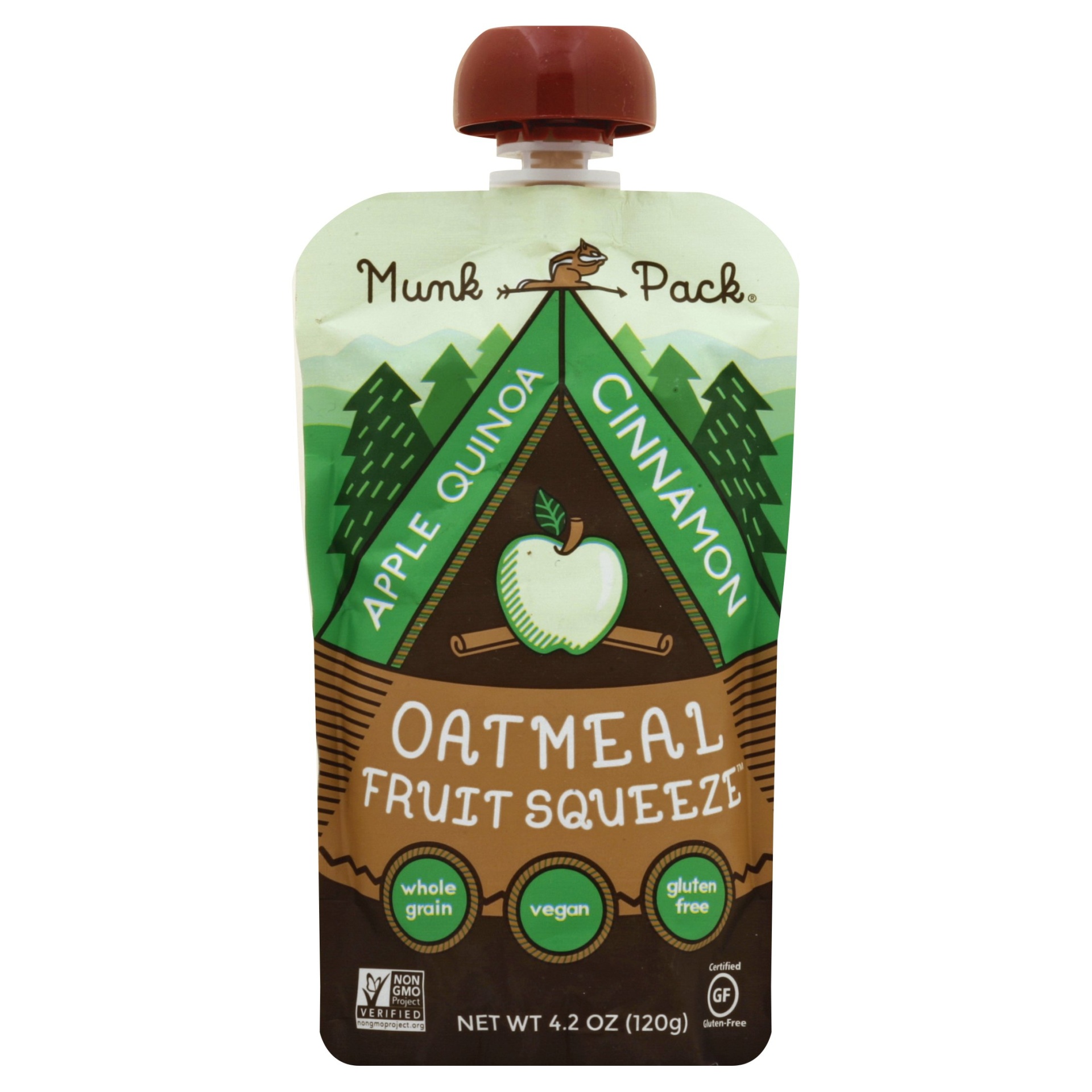 slide 1 of 2, Munk Pack Apple Quinoa Cinnamon Oatmeal Fruit Squeeze, 4.2 oz