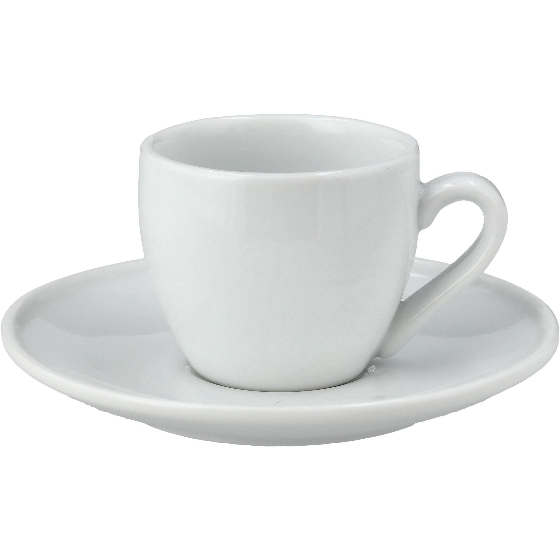 slide 1 of 1, our goods Porcelain Espresso Mug & Saucer, 3 oz