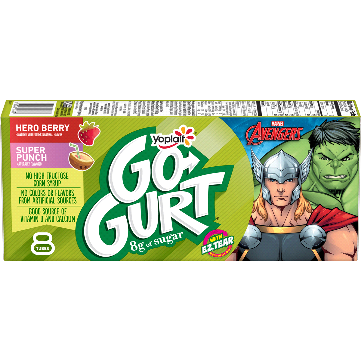 slide 1 of 1, Yoplait Go-Gurt Yogurt Variety Pack Of Punch And Berry, 8 ct