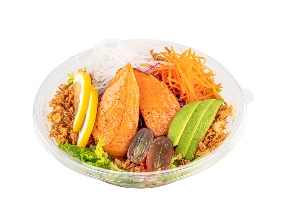 slide 1 of 1, AFC Advanced Fresh Concepts Grilled Salmon Poke Bowl, 17.9 oz