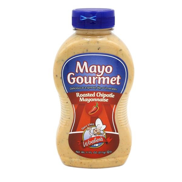 slide 1 of 1, Woeber's Mayo Gourmet Mayonnaise, Roasted Chipotle, 11 oz