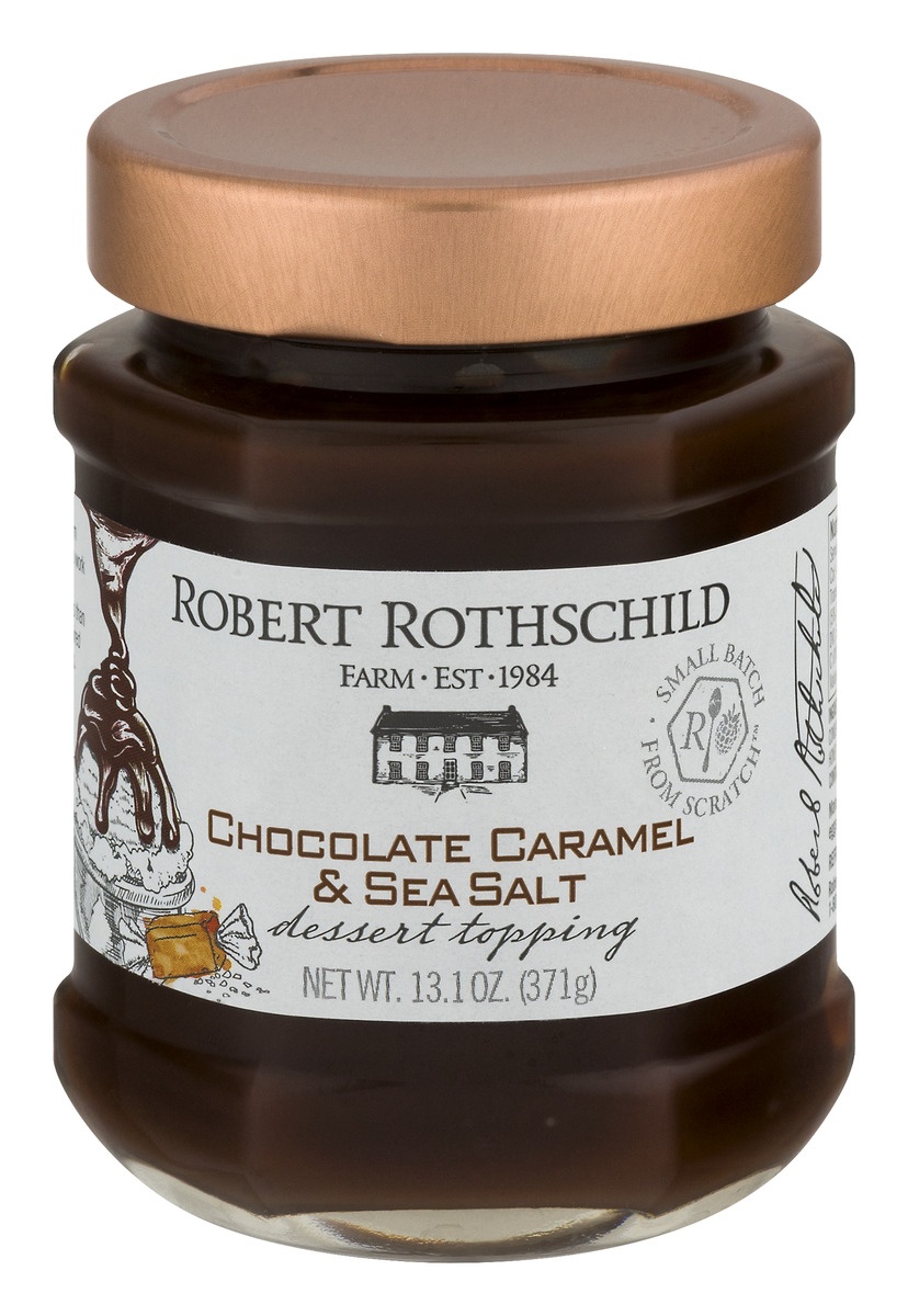 slide 1 of 1, Robert Rothschild Farm Dessert Topping Chocolate Caramel & Sea Salt, 13.1 oz