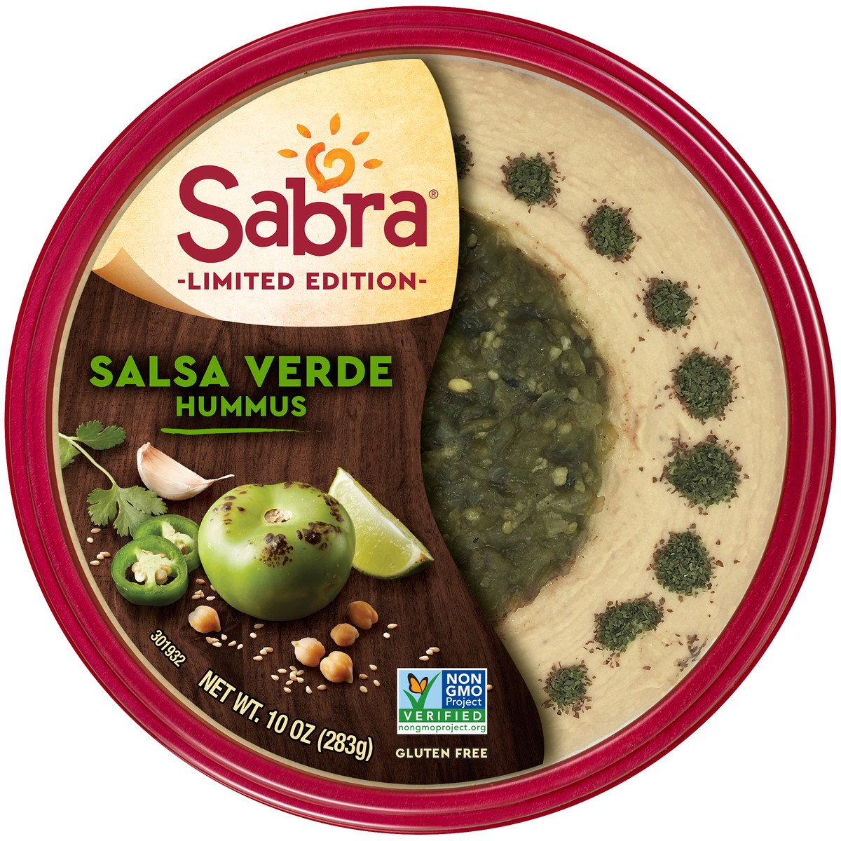 slide 5 of 8, Sabra Salsa Verde Hummus 10 oz. Tub, 10 oz