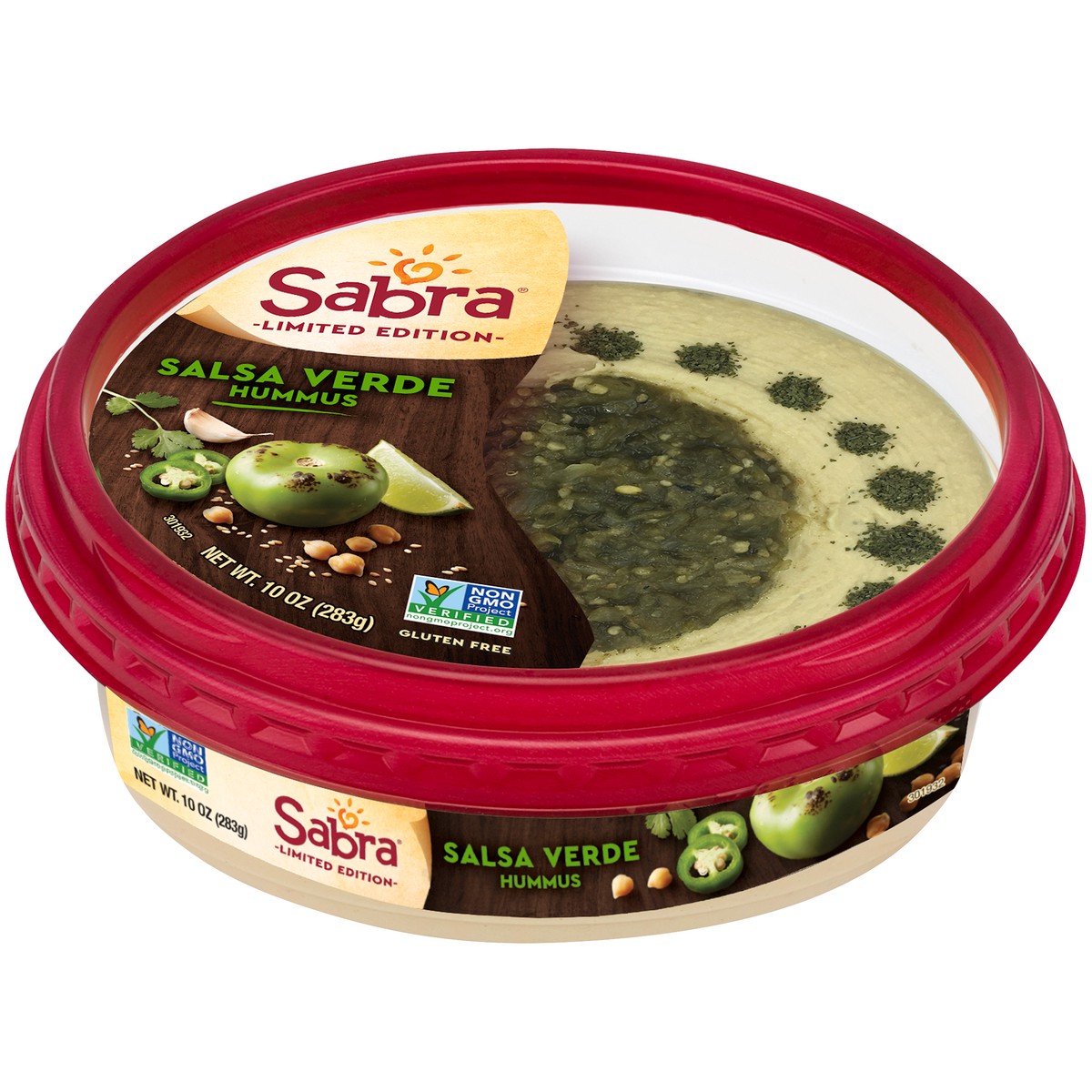 slide 1 of 8, Sabra Salsa Verde Hummus 10 oz. Tub, 10 oz