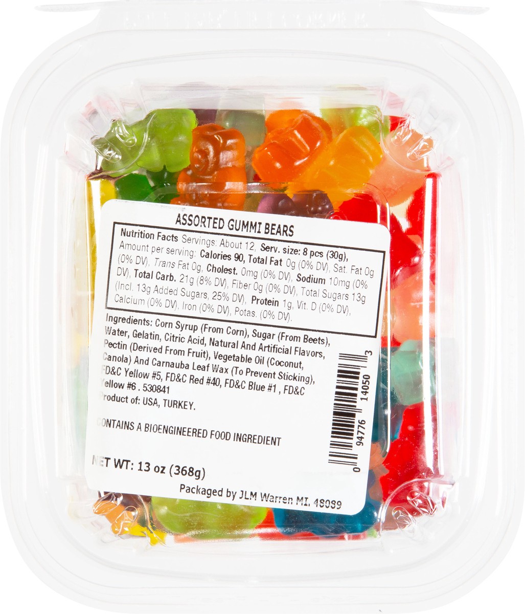 slide 5 of 9, JLM Manufacturing Assorted Gummi Bears 13 oz, 13 oz