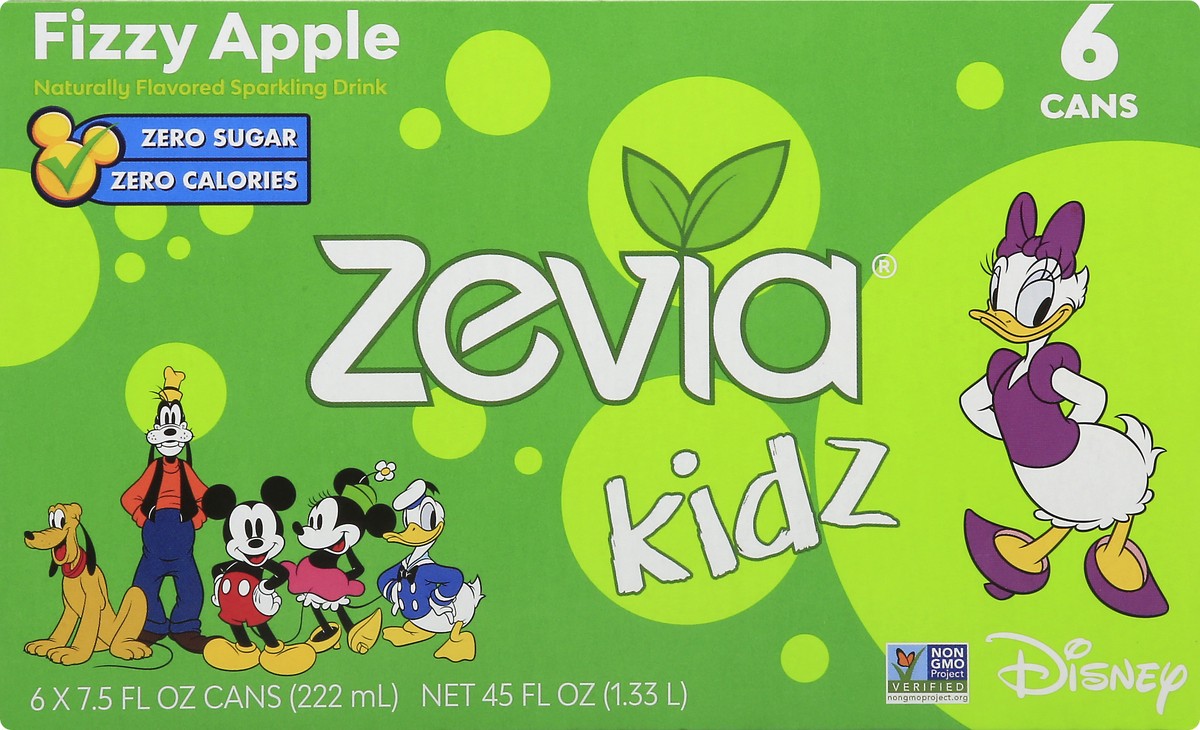 slide 6 of 9, Zevia Kidz Disney Fizzy Apple Sparkling Drink - 45 fl oz, 45 fl oz
