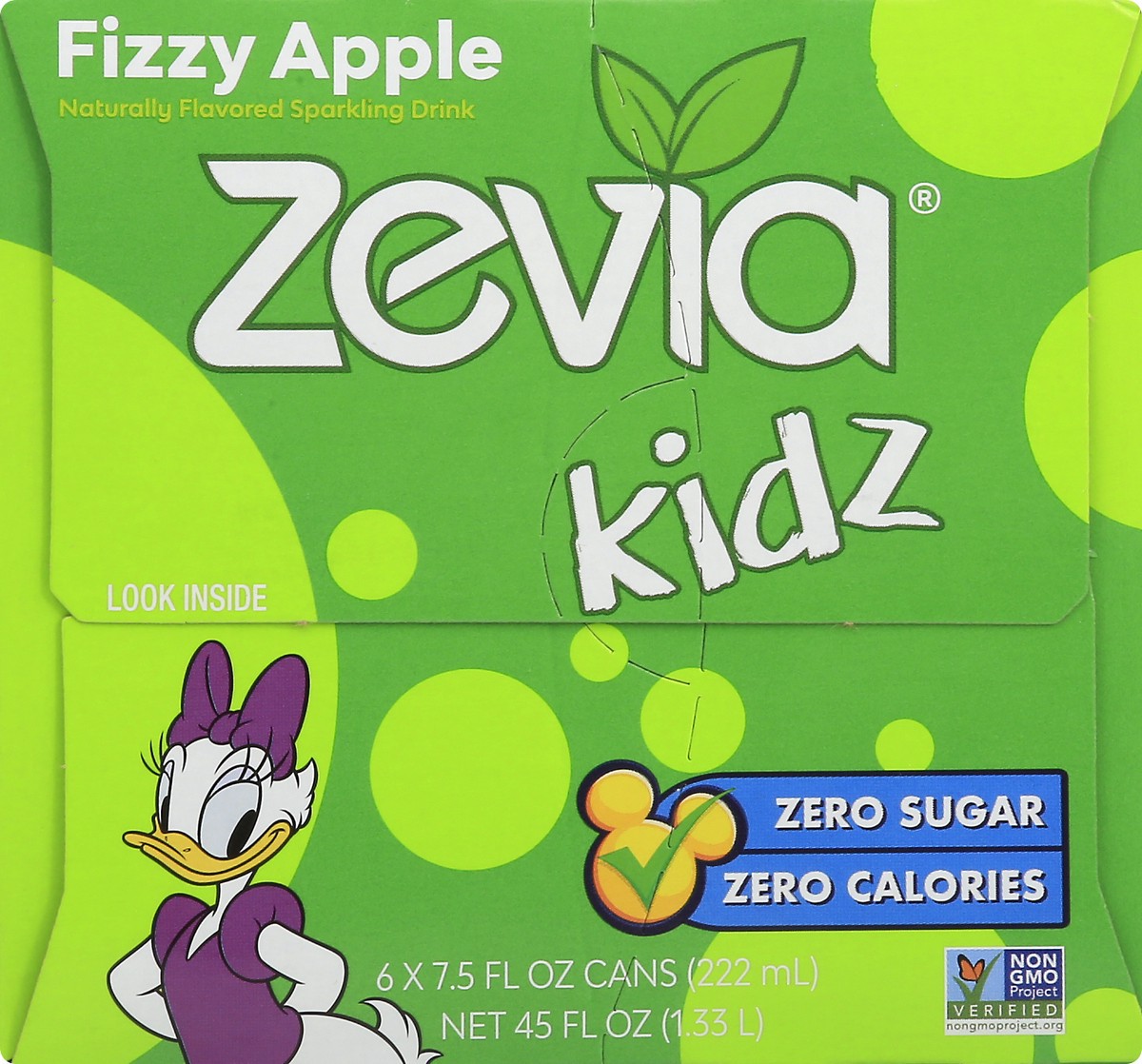 slide 7 of 9, Zevia Kidz Disney Fizzy Apple Sparkling Drink 6 - 7.5 fl oz Cans, 45 fl oz