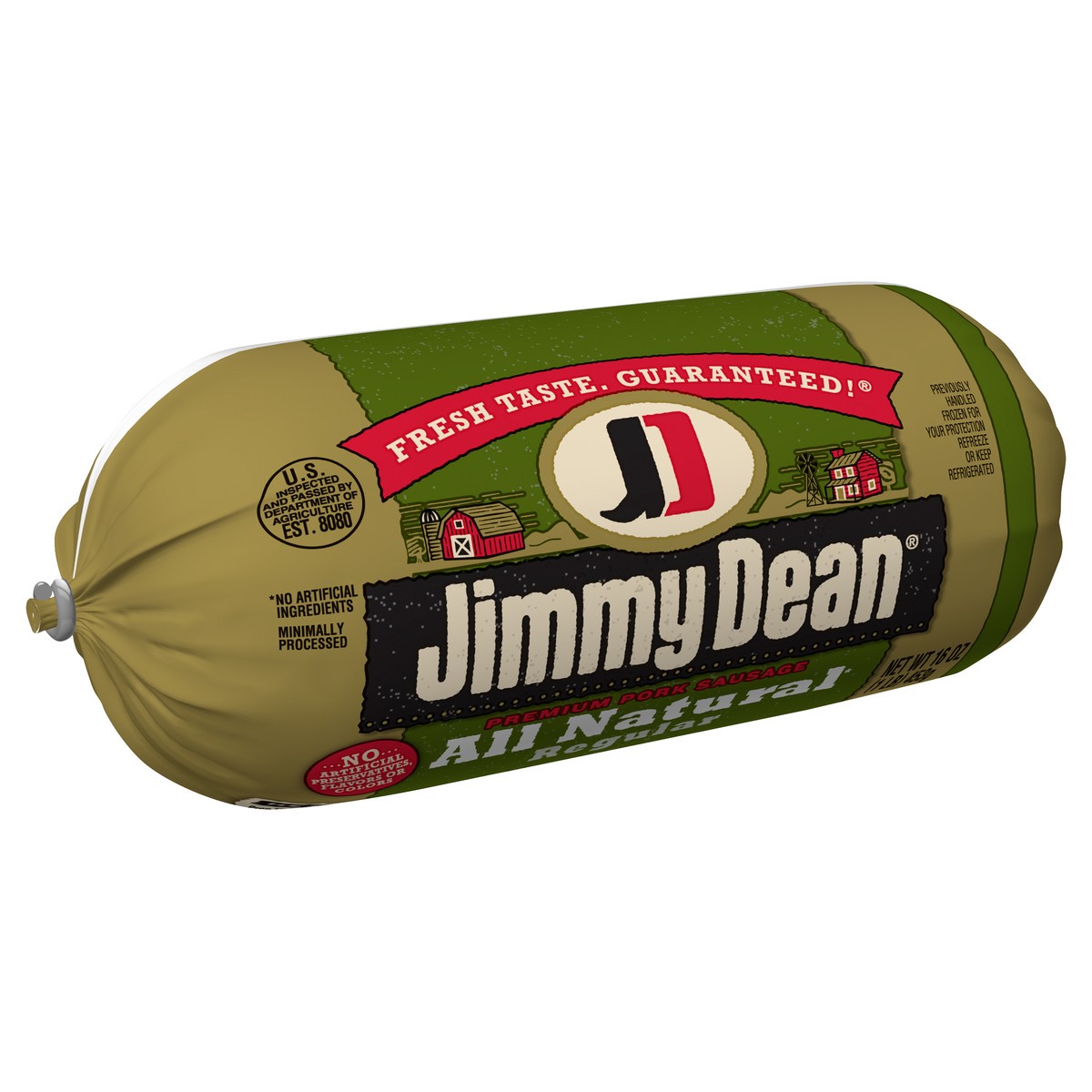 slide 2 of 4, Jimmy Dean Premium All Natural* Pork Breakfast Sausage Roll, 16 oz, 453.59 g