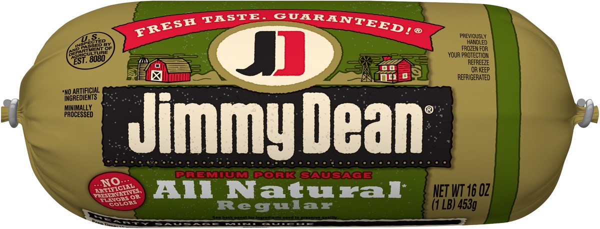 slide 4 of 4, Jimmy Dean Premium All Natural* Pork Breakfast Sausage Roll, 16 oz, 453.59 g