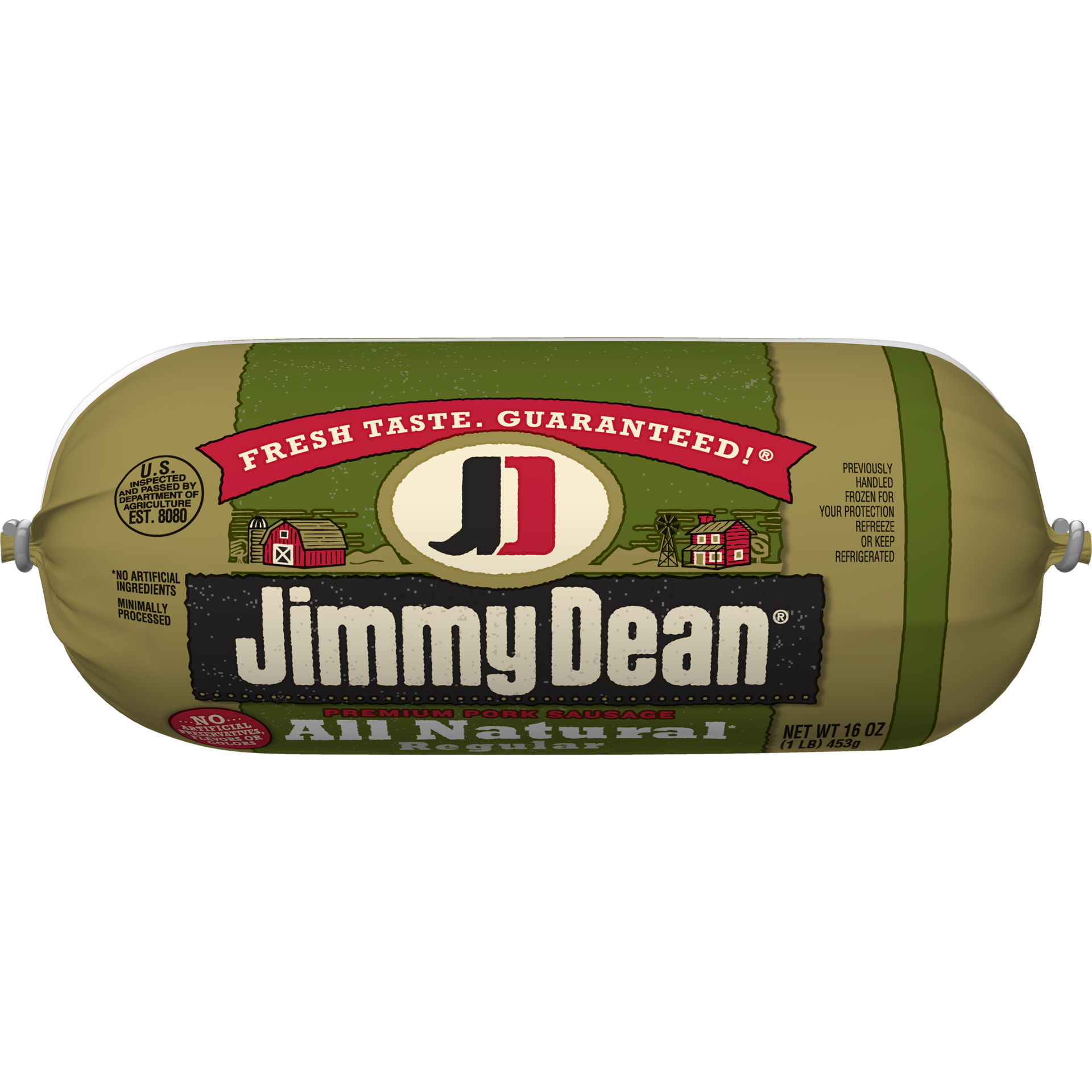 slide 1 of 4, Jimmy Dean Premium All Natural* Pork Breakfast Sausage Roll, 16 oz, 453.59 g