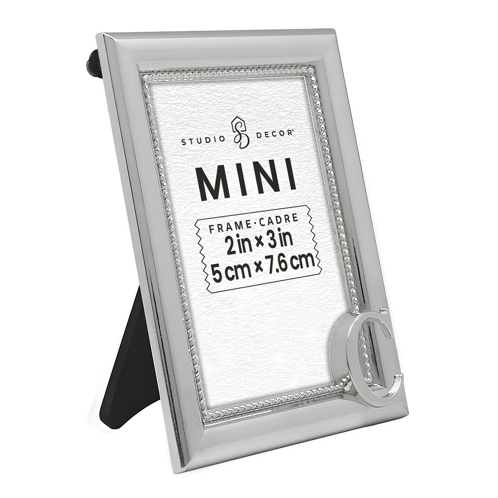 slide 2 of 3, Mini Silver C Frame By Studio Decor, 2 in x 3 in