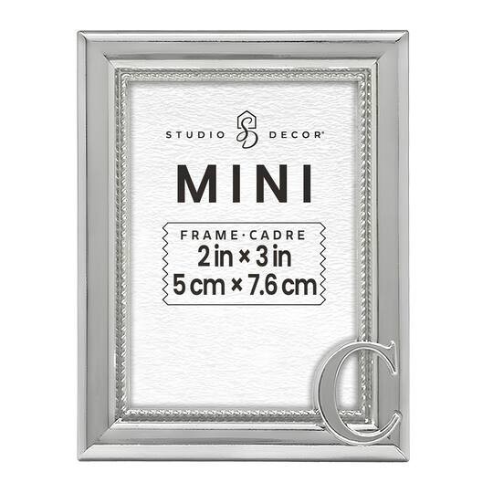 slide 1 of 3, Mini Silver C Frame By Studio Decor, 2 in x 3 in