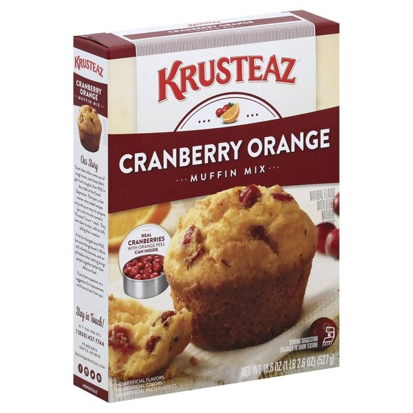 slide 1 of 1, Krusteaz Cranberry Orange Supreme Muffin Mix, 18.6 oz