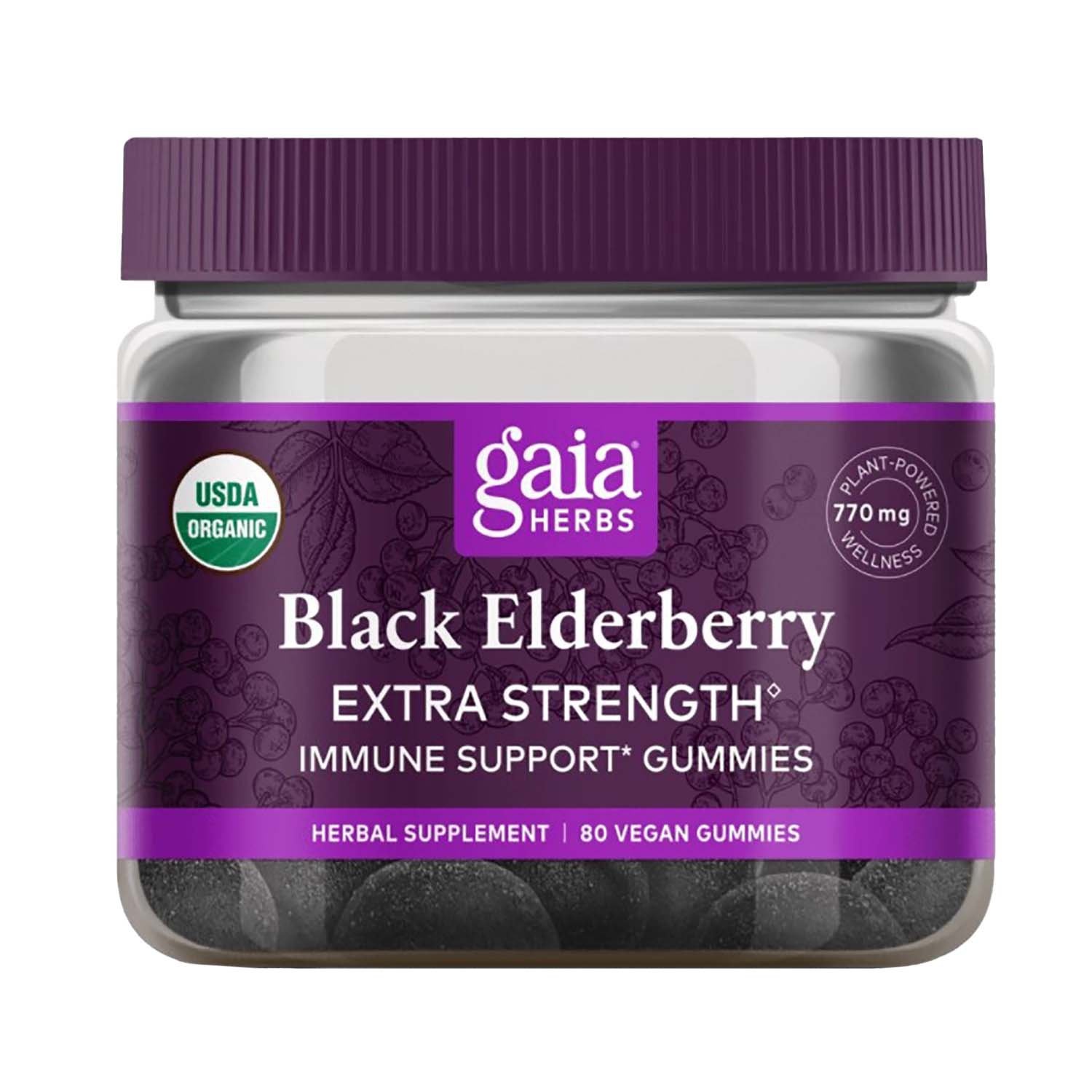 slide 1 of 1, Gaia Herbs Black Elderberry Extra Strength, 1 ct