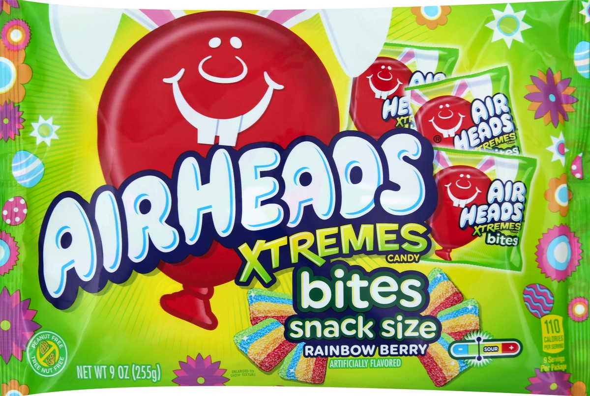 slide 4 of 8, Airheads Easter Xtremes Bites Snack Size Candy Rainbow Berry, 9.1 ct