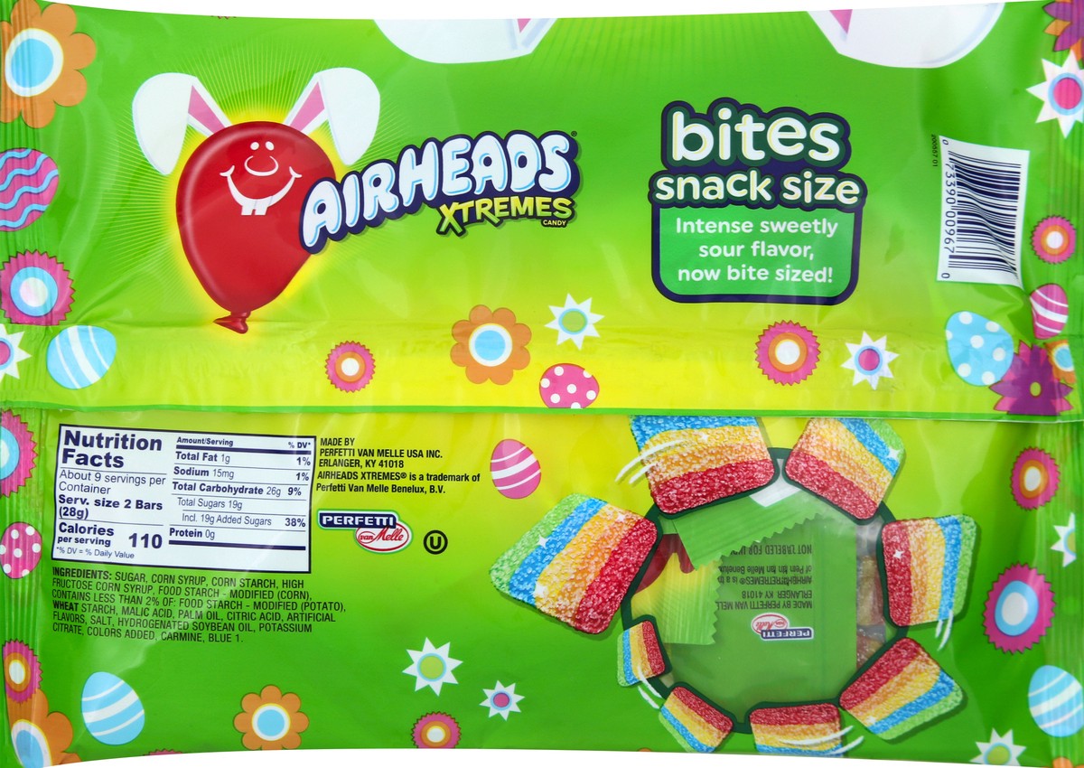 slide 7 of 8, Airheads Easter Xtremes Bites Snack Size Candy Rainbow Berry, 9.1 ct