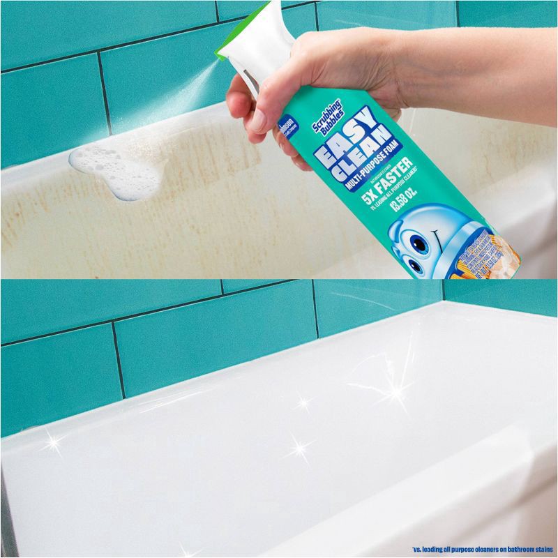 slide 9 of 12, Scrubbing Bubbles Easy Clean Multi-purpose Foam Bathroom Cleaner, Aerosol Spray, 13.58 fl. oz., 13.58 oz