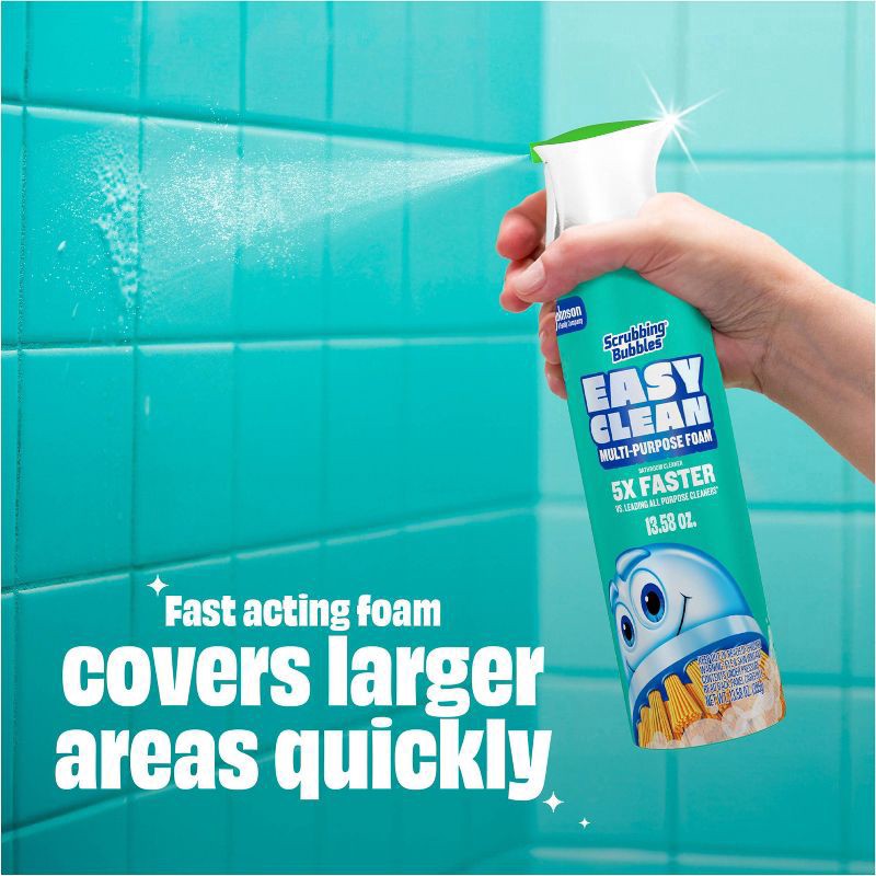 slide 6 of 12, Scrubbing Bubbles Easy Clean Multi-purpose Foam Bathroom Cleaner, Aerosol Spray, 13.58 fl. oz., 13.58 oz