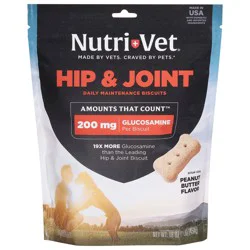Nutri-Vet Daily Maintenance Biscuits Hip & Joint Peanut Butter Flavor Dog Treat 16 oz