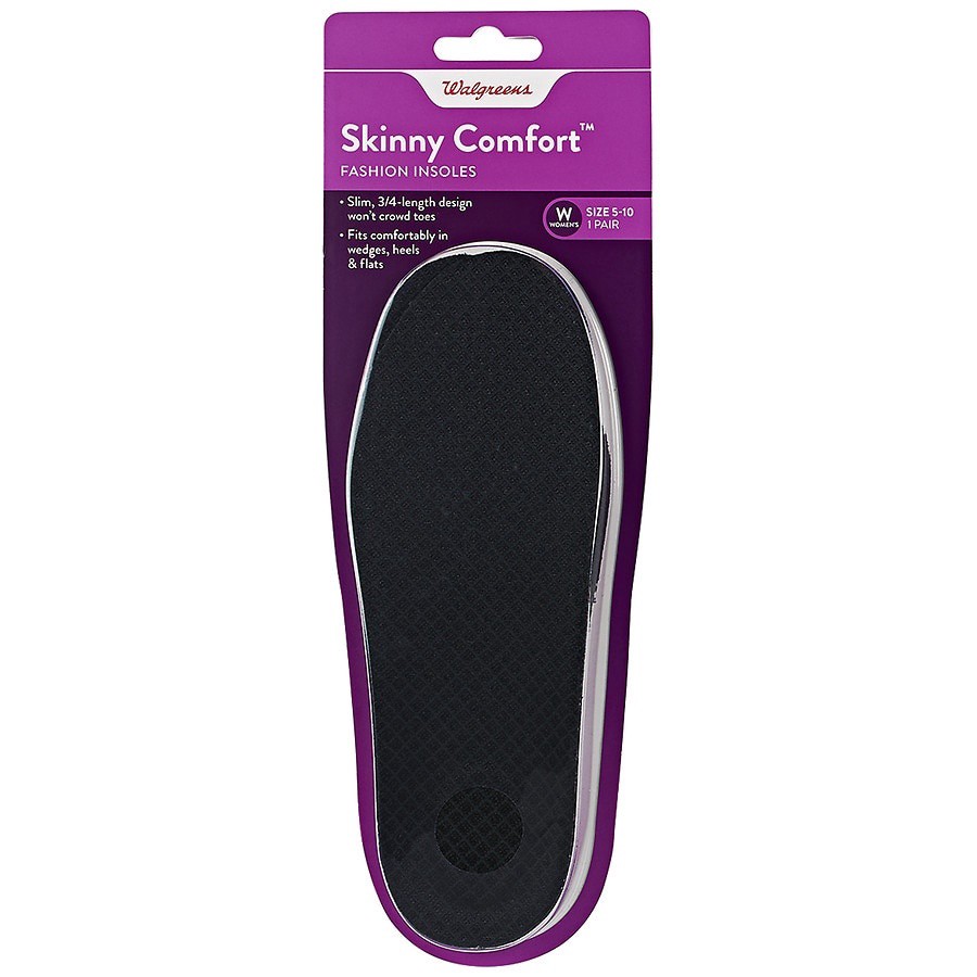 slide 1 of 1, Walgreens Women's Skinny Comfort Insoles Pair - Assorted, 5 x 10