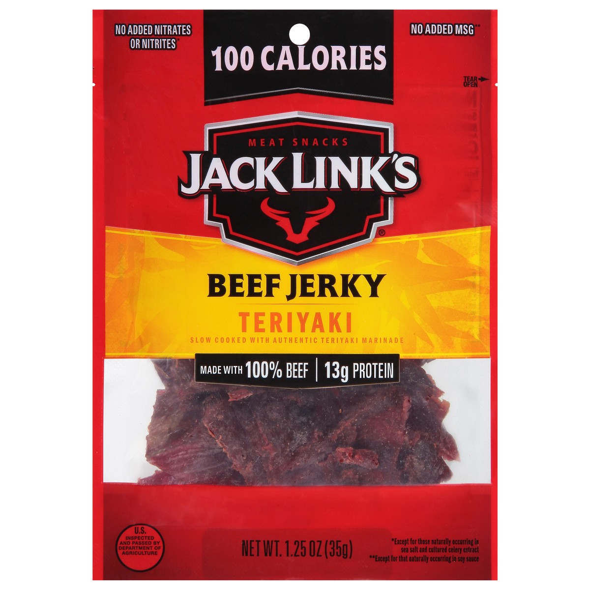 slide 1 of 3, Jack Link's 1.25 Ounce Jack Link's Beef Teriyaki Jerky 1/1 Count, 1.25 oz