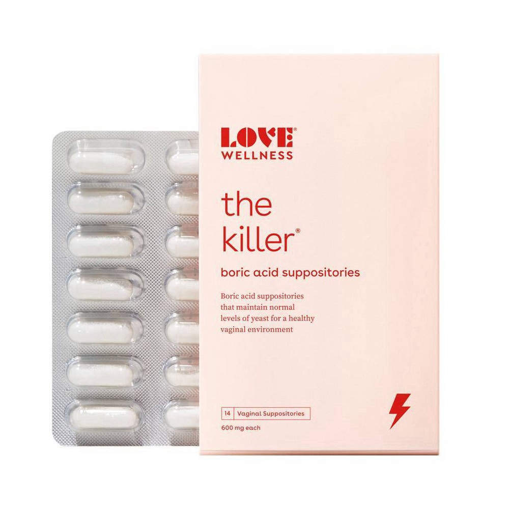 slide 3 of 7, Love Wellness The Killer Boric Acid Suppositories - 14ct, 14 ct