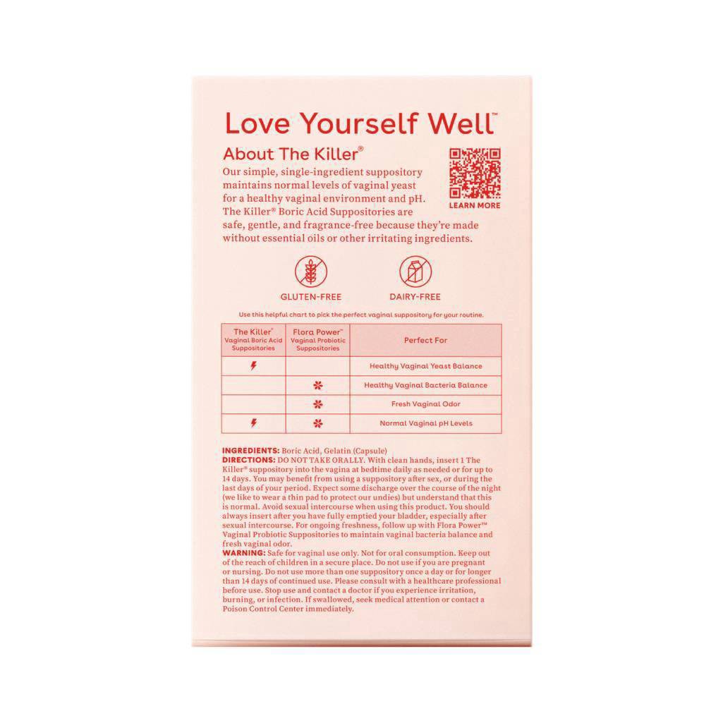 slide 6 of 7, Love Wellness The Killer Boric Acid Suppositories - 14ct, 14 ct