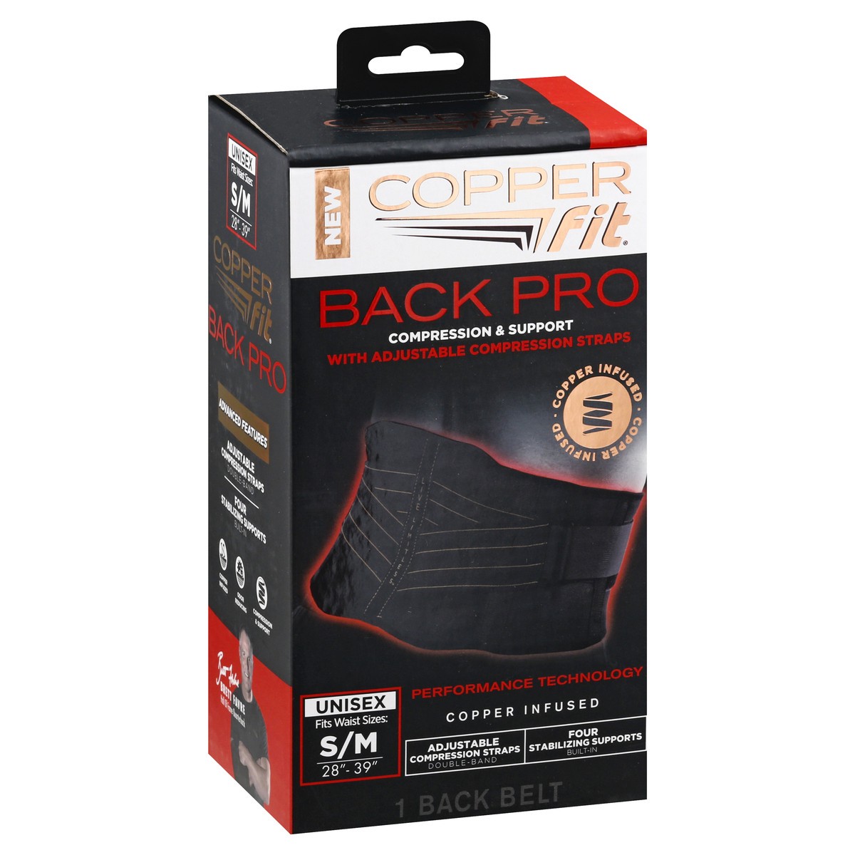 slide 2 of 9, Copper Fit Back Pro Unisex Small/Medium Back Belt 1 ea, 1 ct