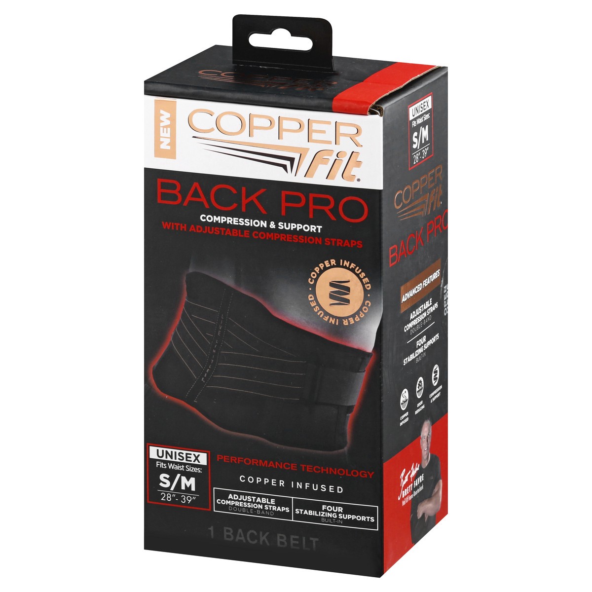 slide 3 of 9, Copper Fit Back Pro Unisex Small/Medium Back Belt 1 ea, 1 ct